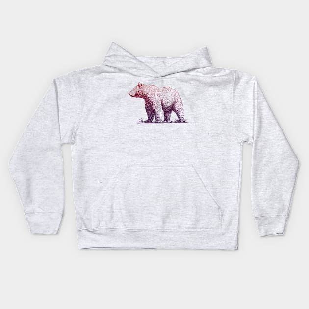 Beary Beautiful Graphic Grizzly Kids Hoodie by jordan_greeneyes